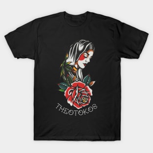 Theotokos American Traditional Tattoo Flash Virgin Mary T-Shirt